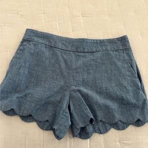 The Loft Blue Scalloped Hem Women's Shorts